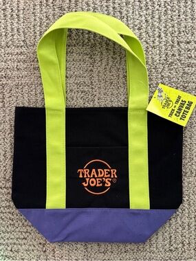 NWT Trader Joe's Mini Tote - Halloween - Green-Purple-Black